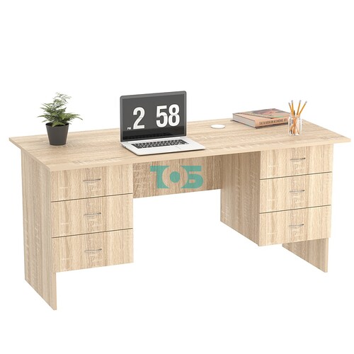 Стол двухтумбовый офисный С-07