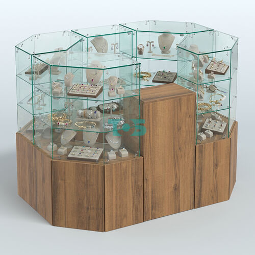 Стеклянный островок-павильон серии КОЛЬЦО шестигранный №4