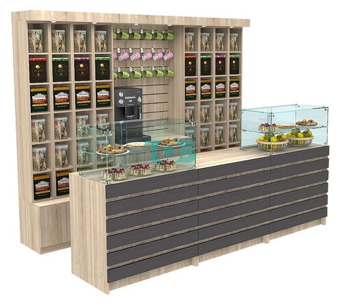 Торговая точка для фуд-корта с ячейками ФК-НИ-01-К
