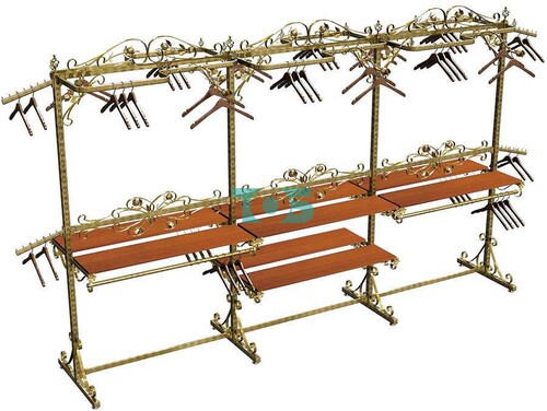 Островная большая система УЛИЦА РОЗ с полками ДСП и поручнями Р-образными №14 (2400х3600 мм)