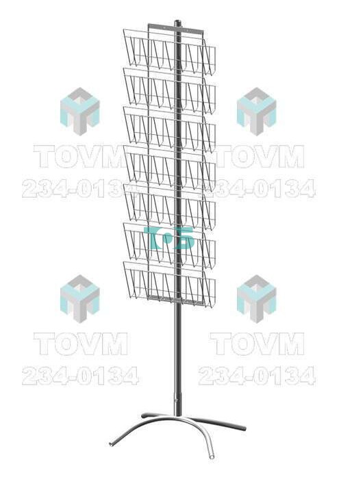 СТ.Г.Ж.22 Стойка невращающаяся с дисплеем 7 газетниц