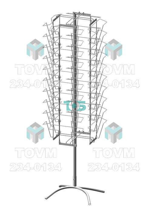 Б.ВР.07 Буклетница вращающаяся 40 ячеек А4 горизонтальная