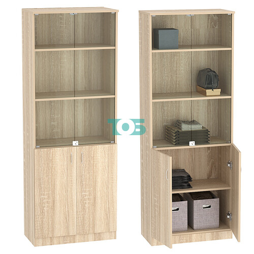 Шкаф офисный со стеклом ШВ-53