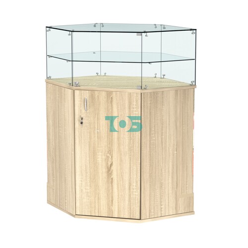 Прилавок со световым коробом и одной полкой №7