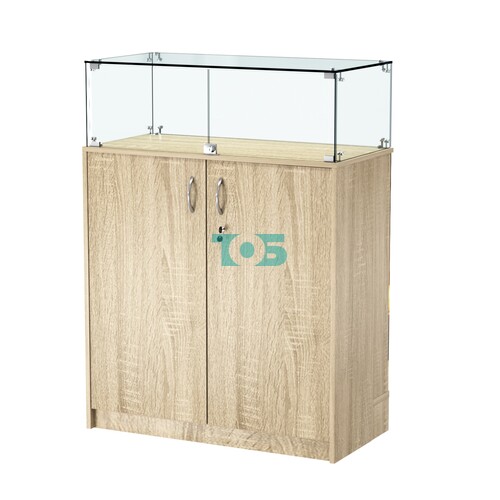 Прилавок со световым коробом и стеклянным верхом №1