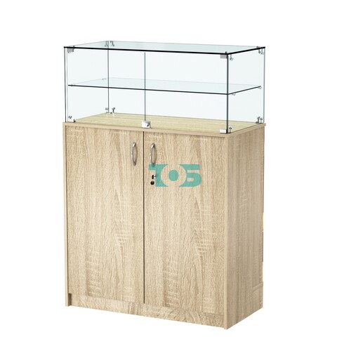 Прилавок со световым коробом и прозрачной надставкой №2