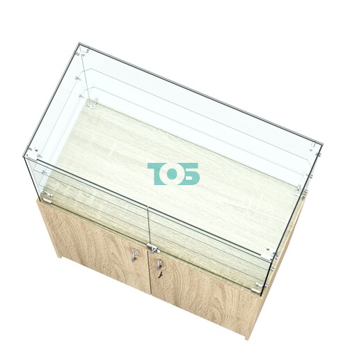 Прилавок со световым коробом и широкими полками №3