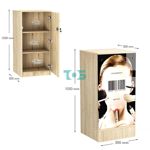 Стол-прилавок со световым коробом малый №21