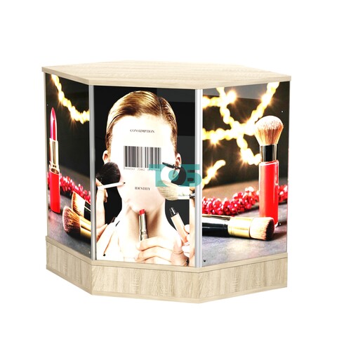 Стол-прилавок со световым коробом шестигранный №22