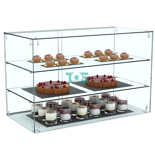 Настольная мини - витрина с двумя полками для выпечки и кондитерских изделий №3-1000