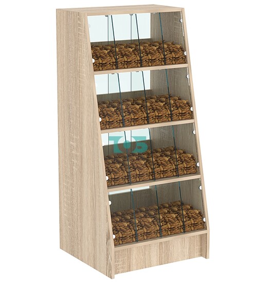 Прилавок для конфет и орехов с шестнадцатью ячейками №3-600