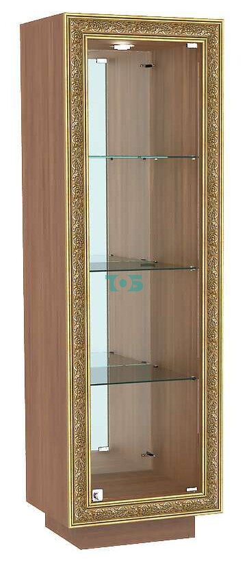 Низкая витрина зеркальная с декором БАРОККО №3-ХП