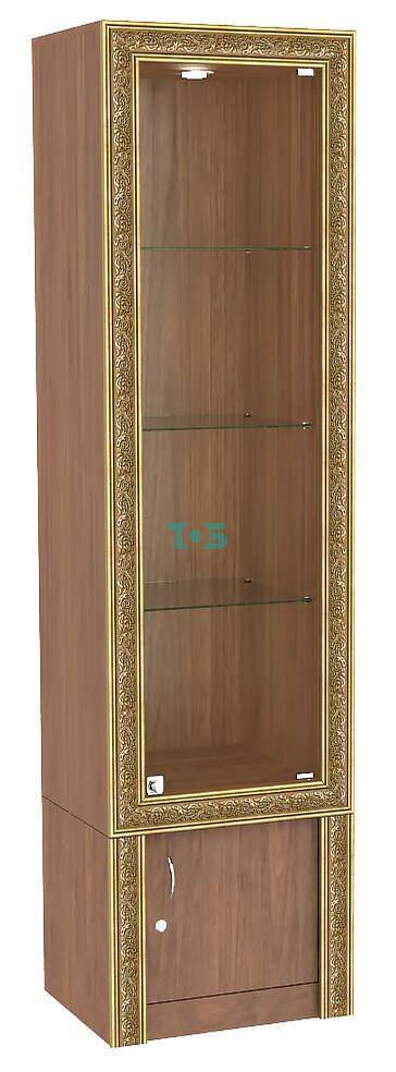 Витрина малая с тумбой и декором БАРОККО №2