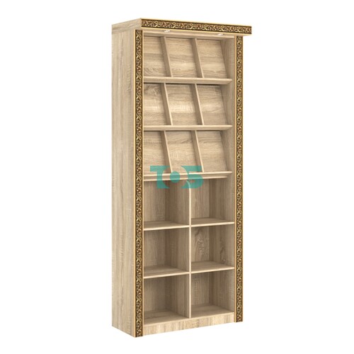 Торговый стенд для рубашек с полками, подсветкой и декором БАРОККО №СТП-Р-4