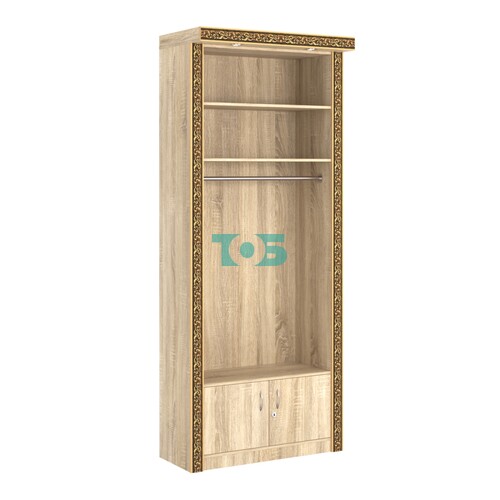 Торговый стенд для одежды с подсветкой и декором БАРОККО №СТП-П-2