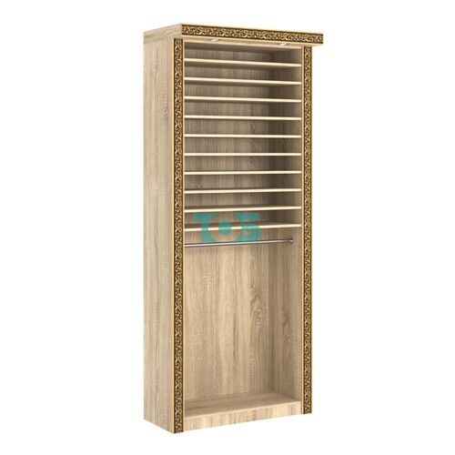 Торговый стенд для пиджаков и сорочек с подсветкой и декором БАРОККО №СТП-С-2