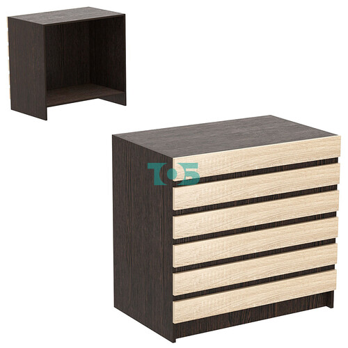 Торговый прилавок прямоугольный с фасадными панелями №1Э