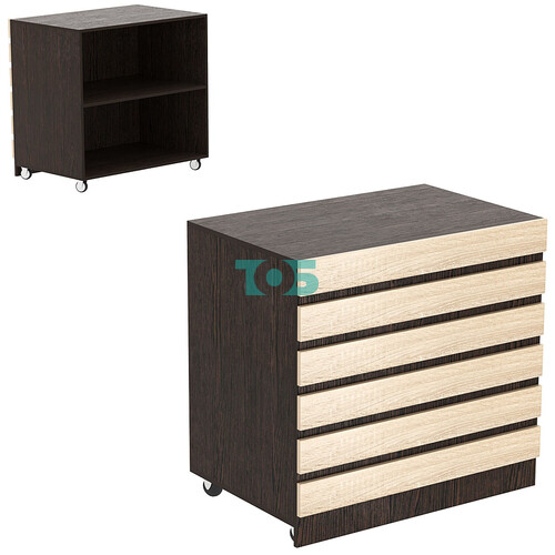 Торговый прилавок широкий выкатной с фасадными панелями №16Э