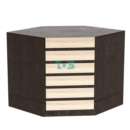 Торговый стол-прилавок внутренний с фасадными панелями №15Э