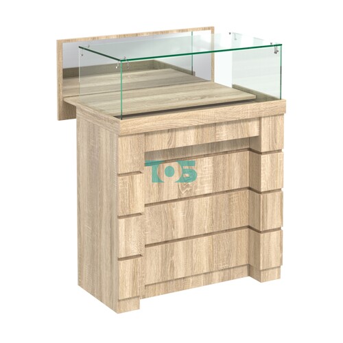 Торговый прилавок с утопленным фасадом прямоугольный №УФ-2-900