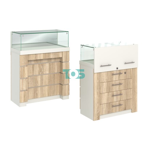 Торговый прилавок с утопленным фасадом прямоугольный №УФ-2-900