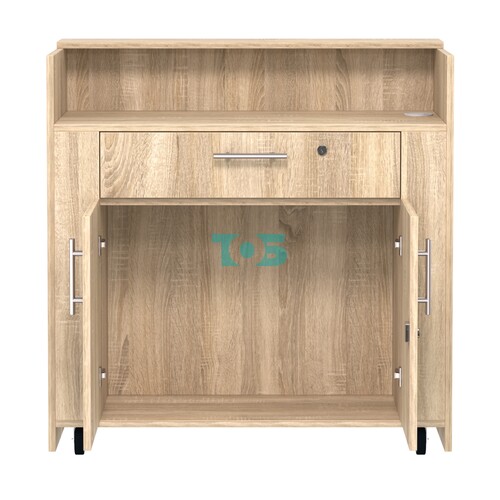 Торговый кассовый прилавок выкатной с утопленным фасадом №УФК-1-1