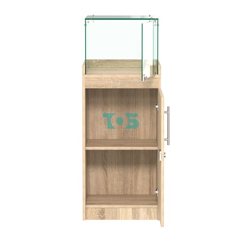 Торговый прилавок квадратный с утопленным фасадом №УФ-3-450