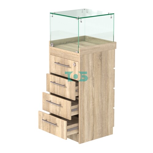 Торговый прилавок узкий с утопленным фасадом №УФ-4-450