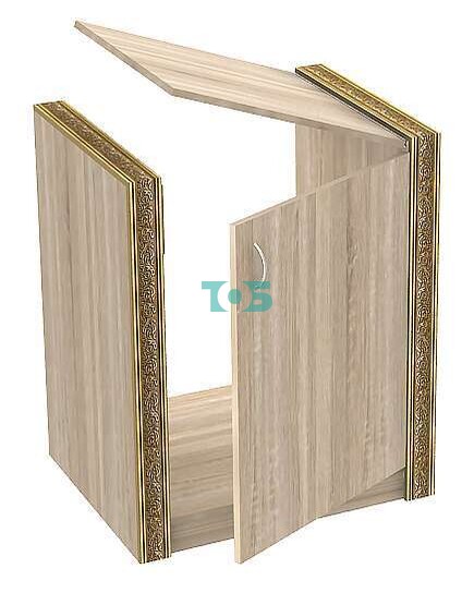 Недорогой прилавок-проход с декором серии БАРОККО №БА-ПЭ-ПР