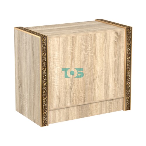 Недорогой прилавок с глухим фасадом и декоративными молдингами №ПДМ-1-900