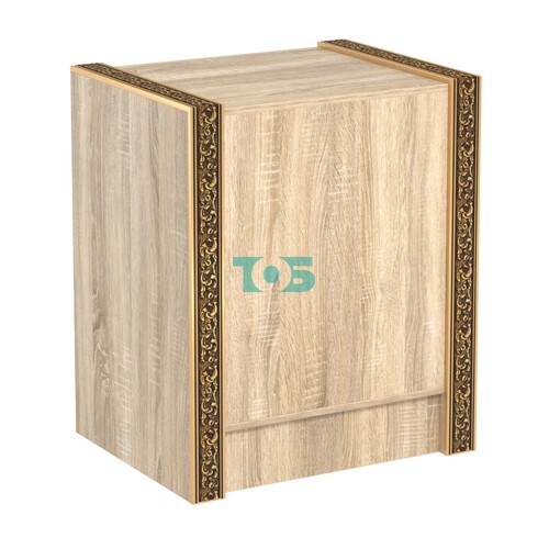 Недорогой прилавок полностью глухой с декоративными молдингами №ПДМ-5-600