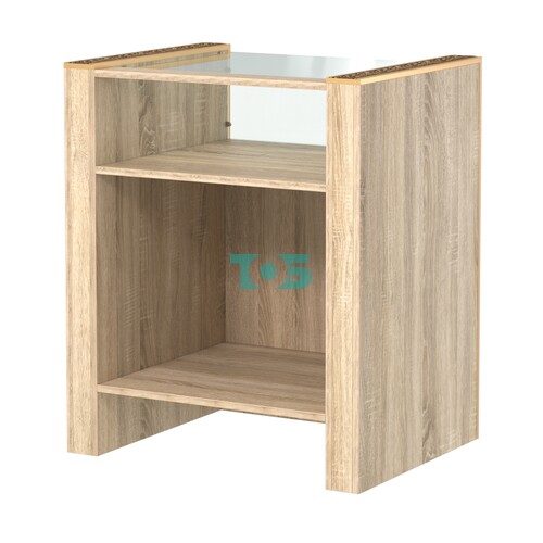 Недорогой прилавок с прозрачным верхом и декоративными молдингами №ПДМ-2-600