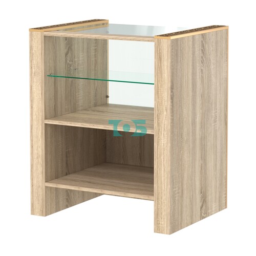 Недорогой прилавок малый с декоративными молдингами №ПДМ-3-600