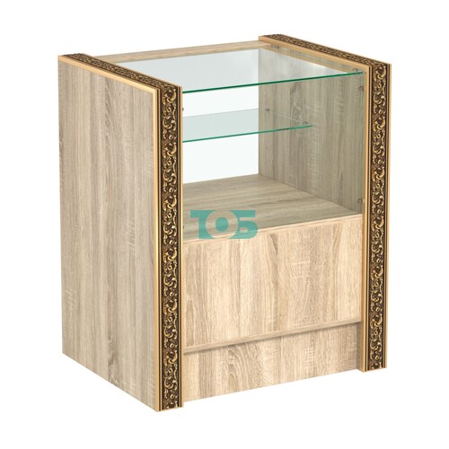 Недорогой прилавок малый с декоративными молдингами №ПДМ-3-600