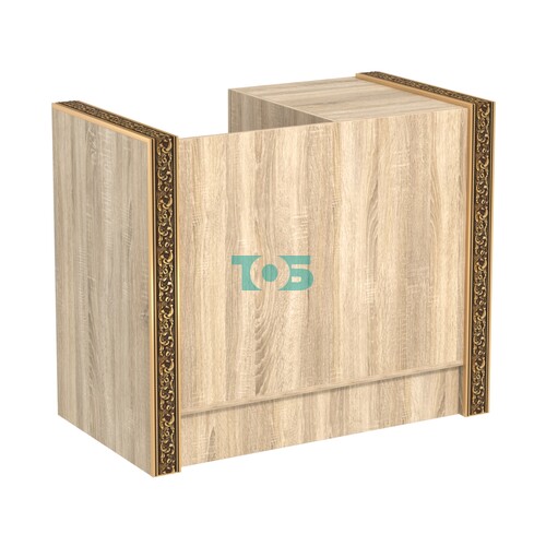 Недорогой кассовый прилавок с ящиками и декоративными молдингами №ПДМ-К2