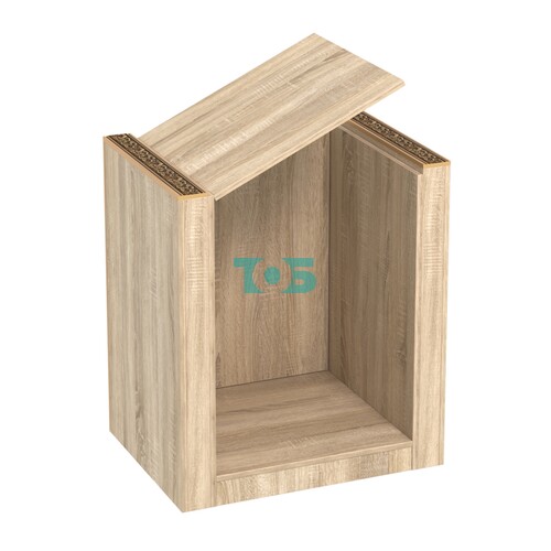 Недорогой прилавок-проход с декоративными молдингами №ПДМ-ПР-600