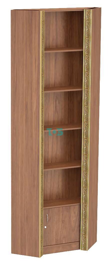 Торговый угловой стеллаж с накопителем и декором серии БАРОККО №БА-5ВН-300