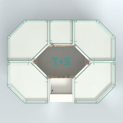 Торговый островок GOLD с зеркальным фасадом №1-1 (3,13 кв.м)