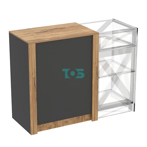 Прилавок из ДСП Модерн №1-КР-900 концевой