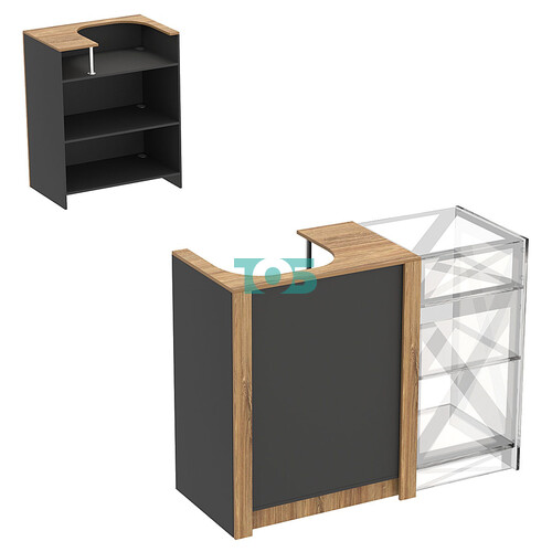 Прилавок из ДСП Модерн №1 под кассу концевой