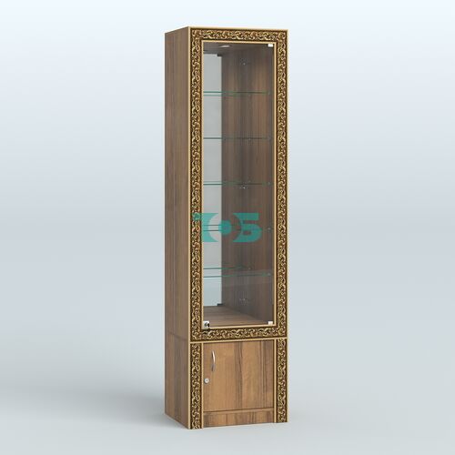 Витрина с декором и верхней подсветкой №ВБА-504