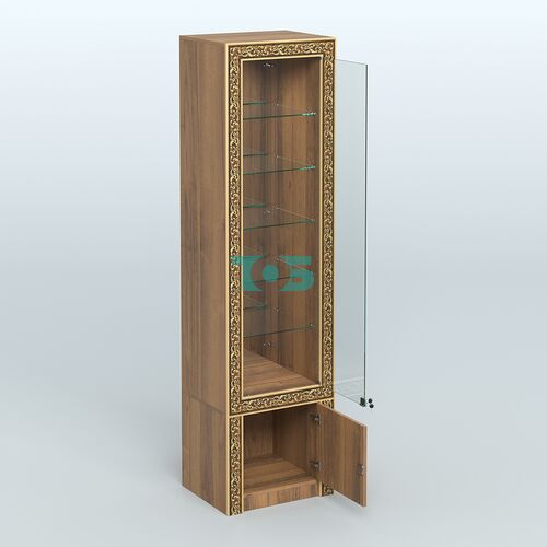 Витрина с декором и верхней подсветкой №ВБА-504