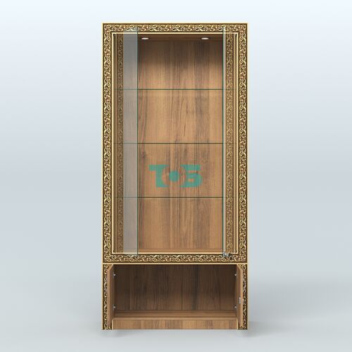 Витрина с декором и дверками №ВБА-1