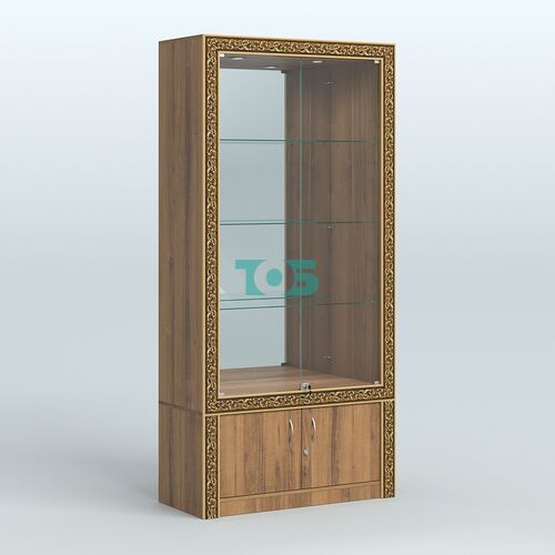 Витрина с декором и зеркалом №ВБА-3