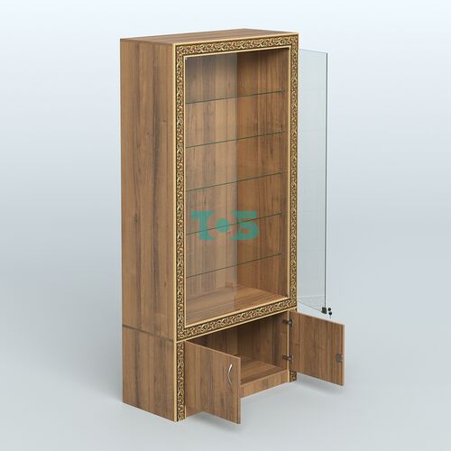 Витрина прямоугольная с декором №ВБА-501