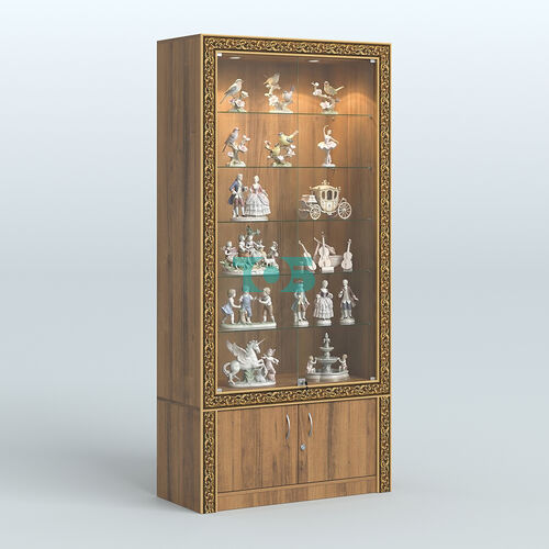 Витрина прямоугольная с декором №ВБА-501