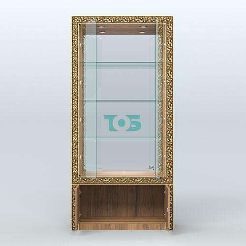 Витрина выставочная с декором №ВБА-3С