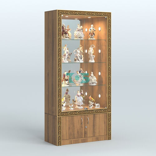 Витрина выставочная с декором №ВБА-3С