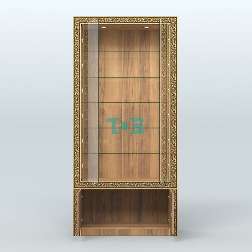 Витрина отдельно-стоящая с декором №ВБА-501С