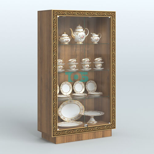 Низкая витрина с декором и верхней подсветкой НБА-5